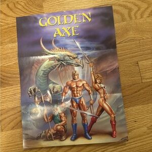 Golden Axe Poster with Fantasy Artwork Vintage streets of rage and golden ax